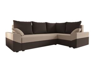 Ecksofa DENVI-PLUS Beige - Braun - Holzwerkstoff - 235 x 90 x 160 cm