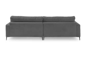 Ecksofa Canapé CARA Cordon Gris minéral - Angle à gauche (vu de face)