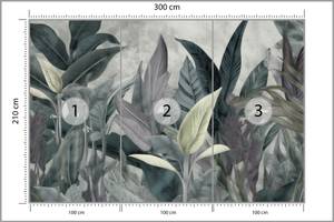 Papier Peint FEUILLES Tropicales Plantes 300 x 210 x 210 cm