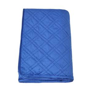 Samtweiche Tagesdecke mit Rauten-Muster Blau