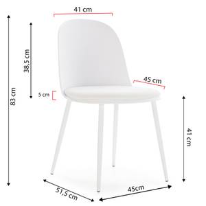 Pack 4 Stühle Kana weiß Weiß - Kunststoff - 45 x 83 x 51 cm