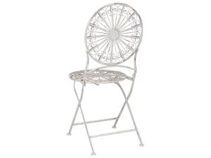 Bistro Set SCAFA 3-tlg Weiß - Metall - 70 x 77 x 70 cm