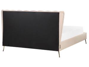 Lit double MIRIBEL Beige - Doré - Largeur : 187 cm