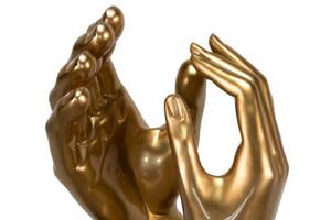 Skulptur Pour toujours Gold - Kunststein - Kunststoff - 41 x 21 x 21 cm