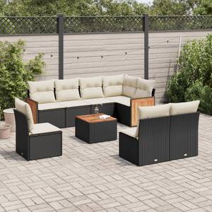 Gartensitzgruppe K5851(9-tlg) Schwarz - Massivholz - 69 x 62 x 62 cm