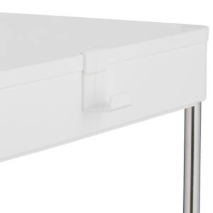 Meuble de rangement Argenté - Blanc - Métal - Matière plastique - 42 x 88 x 24 cm