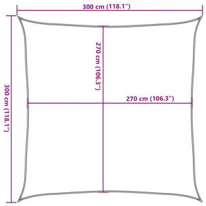 Sonnensegel 3016419-13 Orange - 500 x 500 cm