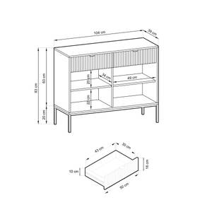 Sideboard Vellore Grau - Holzwerkstoff