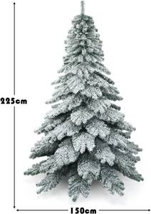 225cm Künstlicher Weihnachtsbaum Weiß - Kunststoff - 150 x 225 x 150 cm