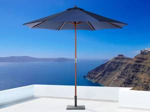 Parasol droit TOSCANA Bleu - Doré - Bleu marine - Chêne foncé