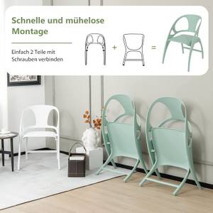 2er Set Esszimmerstühle Grün - Kunststoff - 60 x 80 x 56 cm