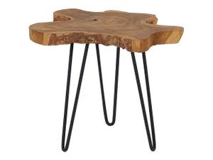 Table basse CAMROSE Noir - Marron - Bois massif - 60 x 56 x 60 cm