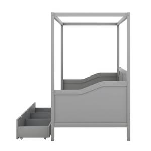 Kinderbett Oceanus Ⅳ Grau - Holzwerkstoff - Metall - Massivholz - Holzart/Dekor - 96 x 168 x 205 cm