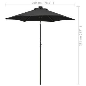 Parasol 3007814 Noir - Métal - Textile - 200 x 211 x 200 cm