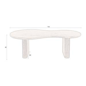 Table basse Tilon Marron - En partie en bois massif - 60 x 40 x 110 cm