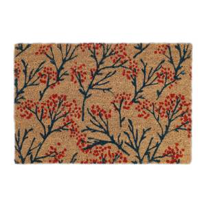 Paillasson coco avec branches Noir - Marron - Rouge - Fibres naturelles - Matière plastique - 60 x 2 x 40 cm