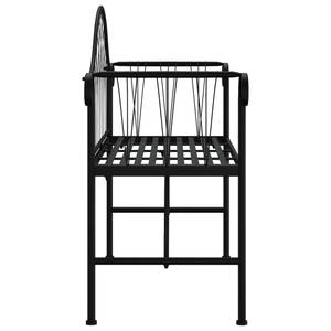 Banc de jardin 318828 Noir - Métal - 128 x 88 x 44 cm