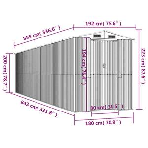 Abri de jardin 3014781-3 Marron foncé - Profondeur : 855 cm