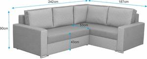 Ecksofa Detroid Graphit