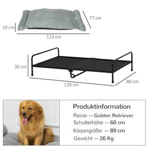 Hundebett D04-235LG Metall - 80 x 30 x 120 cm