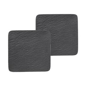 Servierplatten Manufacture Rock 2er Set Schwarz - 33 x 1 x 33 cm