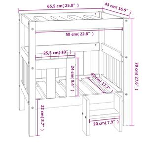 Lit pour chien 3016323-1 Blanc - 66 x 70 x 43 cm