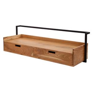 Schreibtisch Floating Schwarz - Massivholz - 120 x 37 x 38 cm