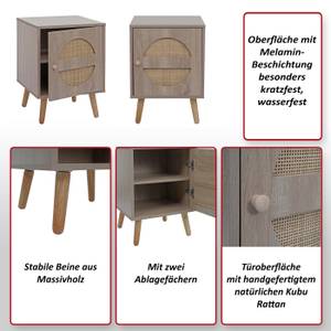 Nachttisch M35 Braun - Holzwerkstoff - Holzart/Dekor - Holz teilmassiv - 40 x 56 x 40 cm