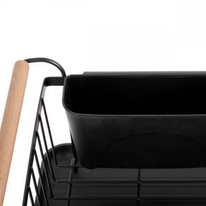 Küchenständer Dish Rack Bamboo Accent Schwarz - Bambus - 43 x 19 x 30 cm