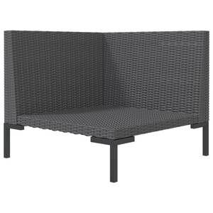 Gartensofa 318601 Grau - Metall - Polyrattan - 70 x 61 x 70 cm