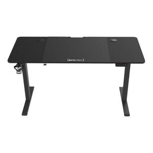 Verstellbarer Tisch Stryn Hochglanz Schwarz - 140 x 60 cm