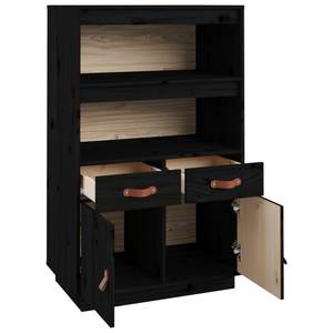 Highboard DE3026 Schwarz - Massivholz - 40 x 109 x 67 cm