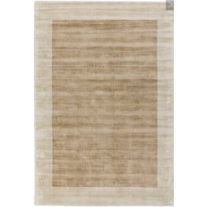 Tapis fait main uni à bordures LAME Beige - 200 x 200 cm