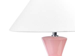 Lampe de table FERRY Rose foncé - Blanc - Céramique - 33 x 40 x 33 cm