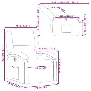 Fauteuil inclinable électrique 3032268-4 Jaune