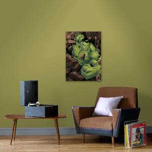 Leinwand Der Hulk Holzwerkstoff - Textil - Holz teilmassiv - 70 x 70 x 50 cm