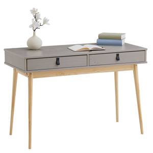 Schreibtisch WANDA Grau - Massivholz - Holzart/Dekor - 110 x 76 x 50 cm