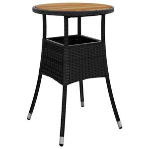 Table de jardin Noir - Bois massif - Bois/Imitation - 60 x 75 x 60 cm