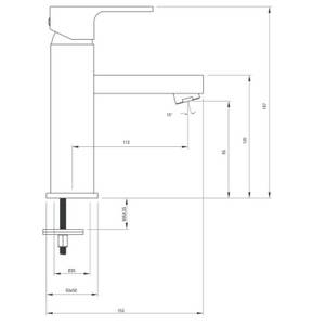 Design Waschtischarmatur weiß matt chrom Weiß - Metall - 5 x 19 x 16 cm