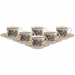 Kaffeetassen-Set Audun Ferme 12-teilig Porzellan - 16 x 9 x 16 cm