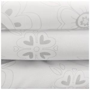 2er Set Microfaser Bettenset Blumen Weiß - Textil - 135 x 1 x 200 cm