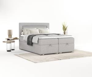 Premium Boxspringbett Lontano Graubraun - Breite: 122 cm