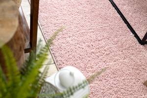 Tapis Berber Carré 9000 Rose Franges 120 x 120 cm