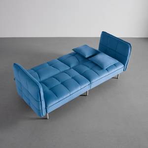 Schlafsofa NELLY Blau - Textil - 208 x 77 x 79 cm