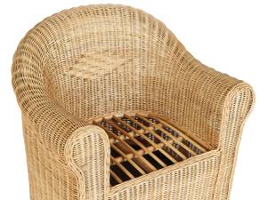 Gartenstuhl LIVADEIA Blau - Weiß - Rattan - 90 x 82 x 75 cm