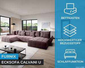 Ecksofa Calvani U Monolith 62 Altrosa