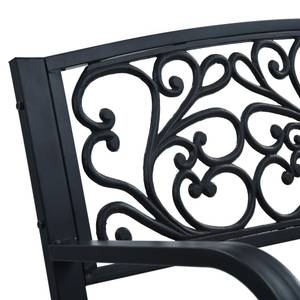 Banc de jardin 47940 Noir - Bois manufacturé - Métal - 120 x 87 x 120 cm