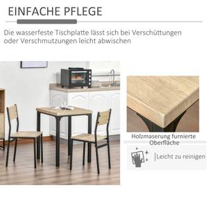 Esstisch-Set 835-090 Braun - Holzwerkstoff - 60 x 76 x 60 cm