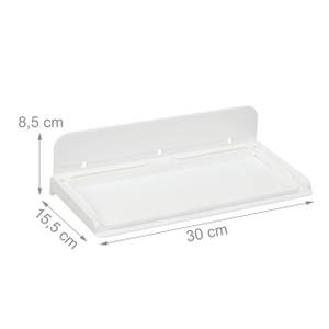 Tablette de lit extensible Blanc - Matière plastique - 30 x 9 x 22 cm