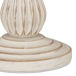 Lampe de table style de campagne Blanc - Métal - Matière plastique - Textile - 27 x 47 x 27 cm